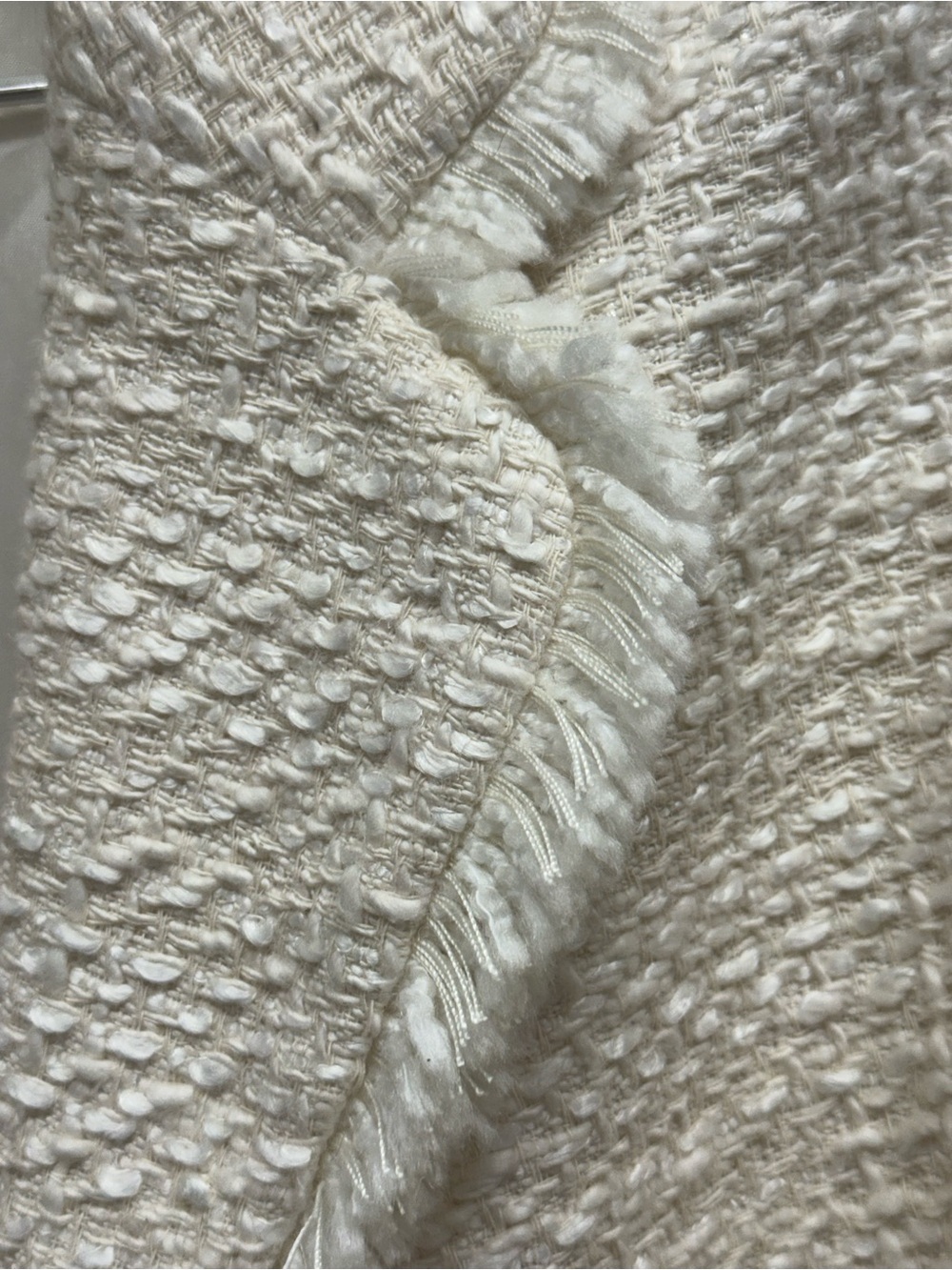 Kasper Women's Cream Textured Open-Front Jacket size 14 Pit 21” X L 26” tweed - Picture 6 of 9